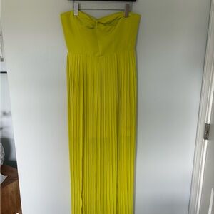 Silence + Noise Strapless Lime Dress